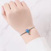 Blue Glitter Hot Air Balloon Charm