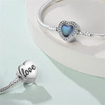 Blue Heart Gemstone Clasp Bracelet
