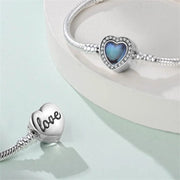 Blue Heart Gemstone Clasp Bracelet