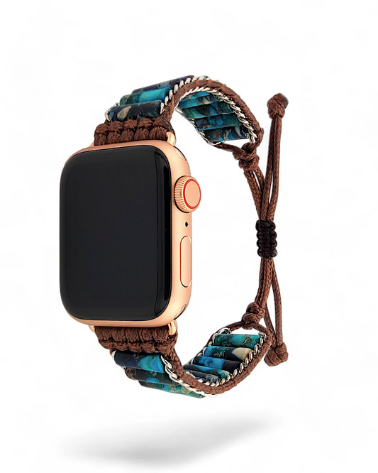 Blue Imperial Jasper Inlay Apple Watch Band