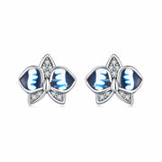 Blue Radiance Butterfly Studs