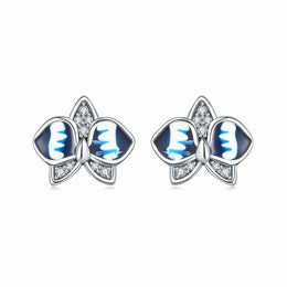 Blue Radiance Butterfly Studs