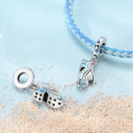Blue Slipper with Seashells & Stars Dangle Charm