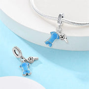 Blue Soccer Jersey Dangle Charm