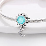Blue Sun Moon Charm