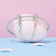 Bunny & Heart Dangle Safety Chain Charm