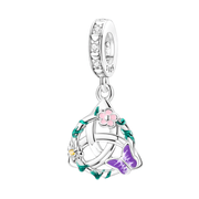 Butterfly & Flower Garden Dangle Charm