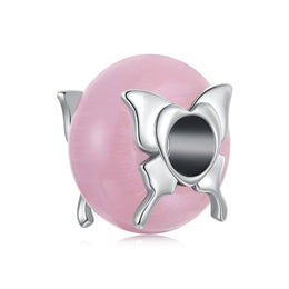 Butterfly with Pink Murano Charm