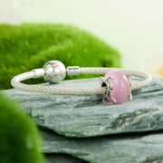 Butterfly with Pink Murano Charm