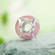 Butterfly with Pink Murano Charm