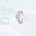 Celestial Pink Heart Gemstone Ring