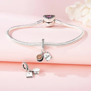 Coffee Cup & Book Dangle Charm