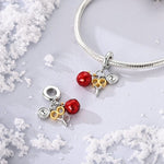 Craft Lover's Charm with Knitting Yarn, Scissors, and Button