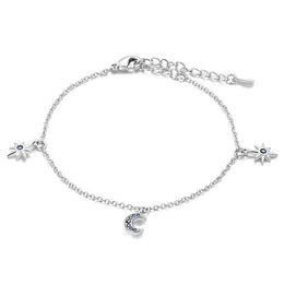 Crescent Moon and Star Charm Bracelet