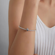 Crystal Heart & Paw Print Charm