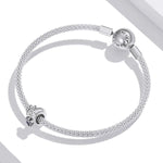 Crystal Heart & Paw Print Charm
