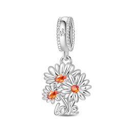 Daisy Love Bouquet Dangle Charm