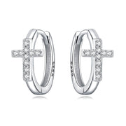 Dazzling Faith Hoop Earrings