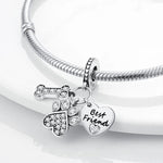 Dog Best Friend Paw and Bone Dangle Charm