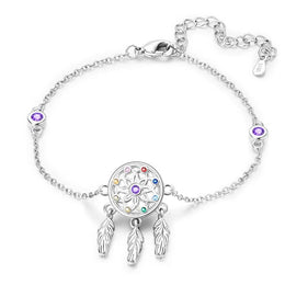 Dreamcatcher Bracelet with Colorful Gemstones