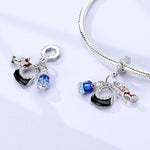 Dress, Purse & Red Slipper Triple Dangle Charm