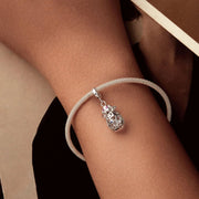 Easter Bunny with Floral Egg Dangle Charm