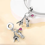Eiffel Tower and Statue of Liberty Dangle Charm