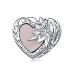 Elegant Floral Heart Charm