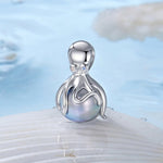 Elegant Octopus & Pearl Charm