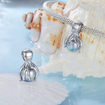 Elegant Octopus & Pearl Charm