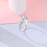 Elegant Twisted Rope 925 Sterling Silver Ring