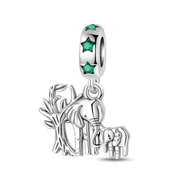 Elephant Family Dangle Charm
