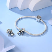 Elephant with Evil Eye & Horseshoe Charm