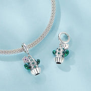 Emerald Blossom Cactus Dangle Charm