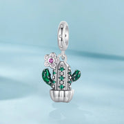 Emerald Blossom Cactus Dangle Charm