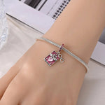 Eternal Love Swan & Infinity Heart Tarot Card Dangle Charm