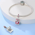 Eternal Love Swan & Infinity Heart Tarot Card Dangle Charm