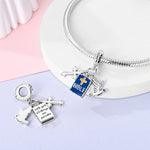 Faithful Bible Charm with Cross & Dove