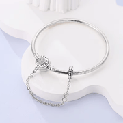 Family Forever Snake Chain Bracelet with Safety Chain