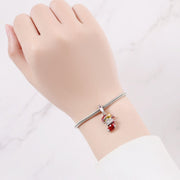 Festive Santa Cat in Stocking Charm