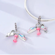 Fitness Triple Dangle Charm - Sneaker, Dumbbell & Earphones
