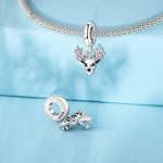 Floral Antler Deer Charm