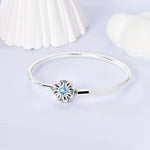 Floral Blue Gem Elegance Bracelet