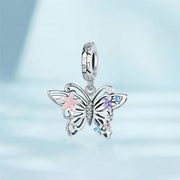 Floral Butterfly Dangle Charm
