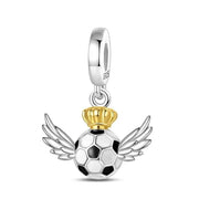 Football Pedestal Champions Dangle Charm