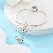 Football Pedestal Champions Dangle Charm