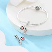 Football Shoe & Ball Dangle Charm