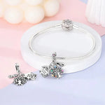 Forever Family Treehouse & Infinity Triple Dangle Charm
