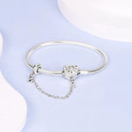 Forever Heart Bracelet with Safety Chain