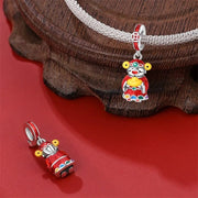Fortune-Bearing Caishen God of Wealth Dangle Charm